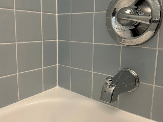 Restored tile shower wall
