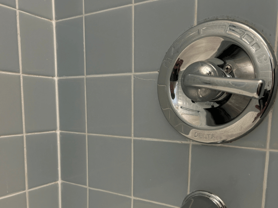 Tile shower after restoration